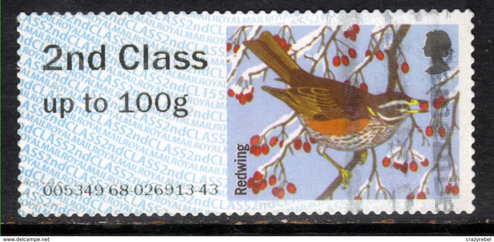 GB 2015 QE2 2nd Post & Go Redwing Bird Winter Fur & Feathers ( L950 ) - Post & Go Stamps