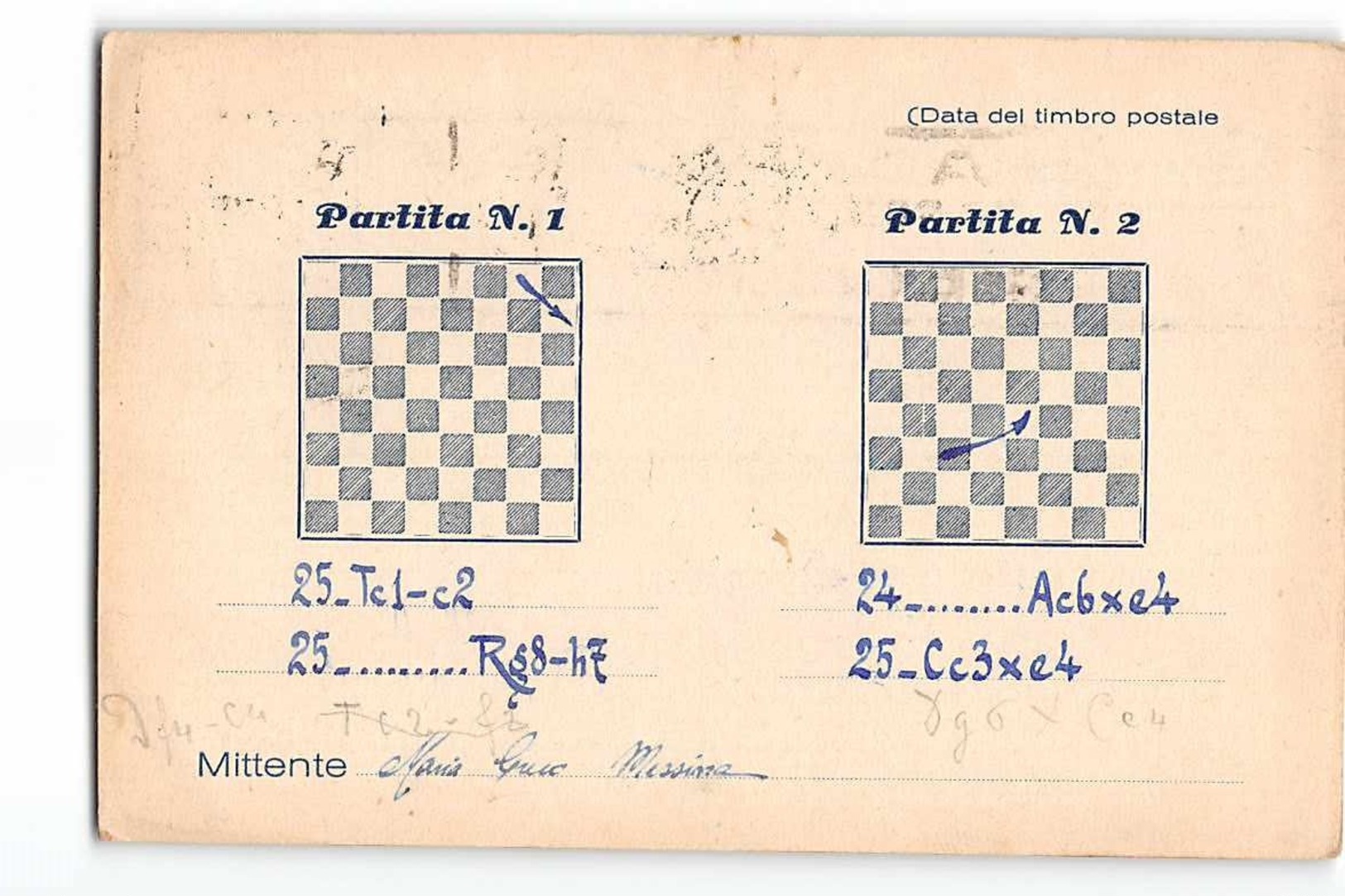 16363 02  PARTITA A SCACCHI - MESSINA X MILANO  - CHESS - Scacchi