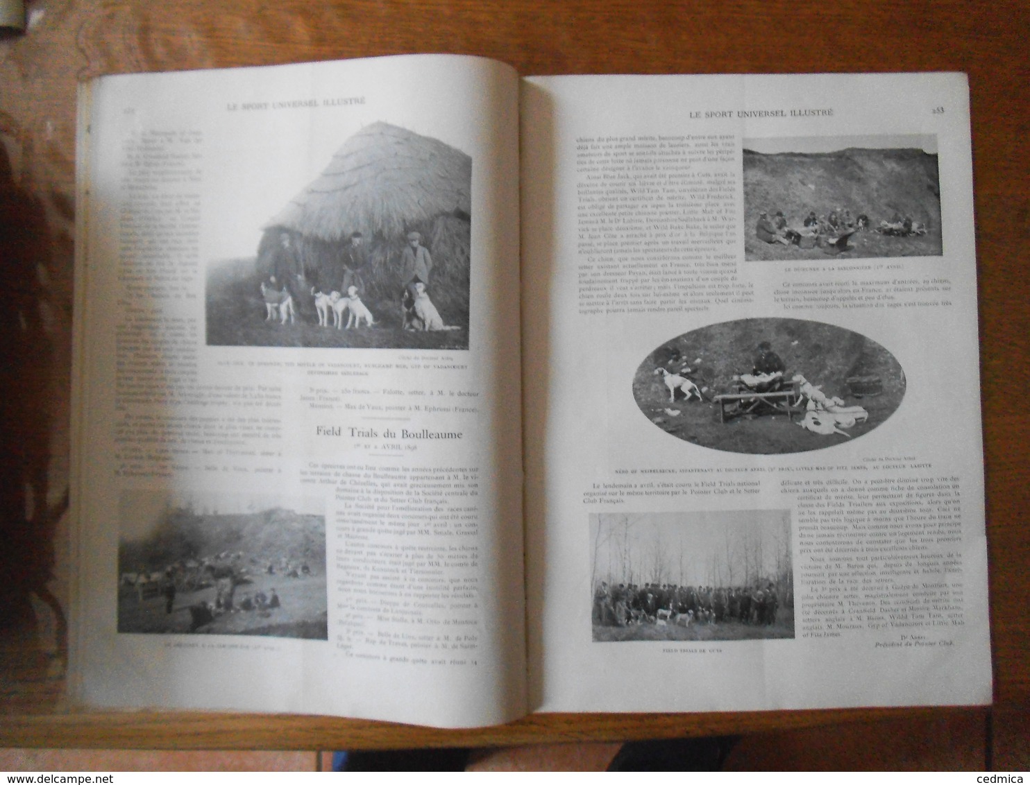 LE SPORT UNIVERSEL ILLUSTRE DU 16 AVRIL 1898 HIPPODROME DE COMPIEGNE,NEUILLY-LEVALLOIS,FIELDS TRIALS DE CUTS ET DU BOULL