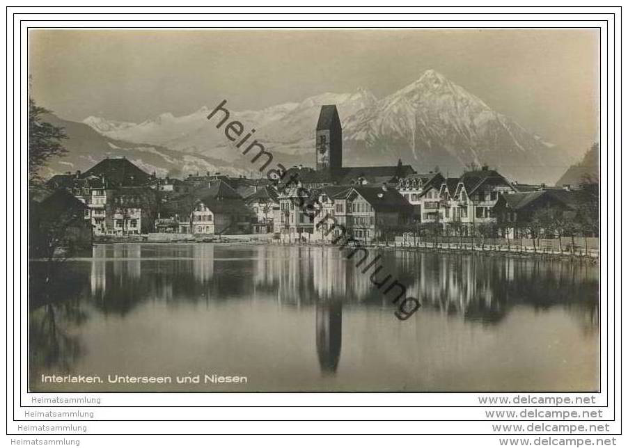 Interlaken - Unterseen Und Niesen - Foto-AK - Unterseen