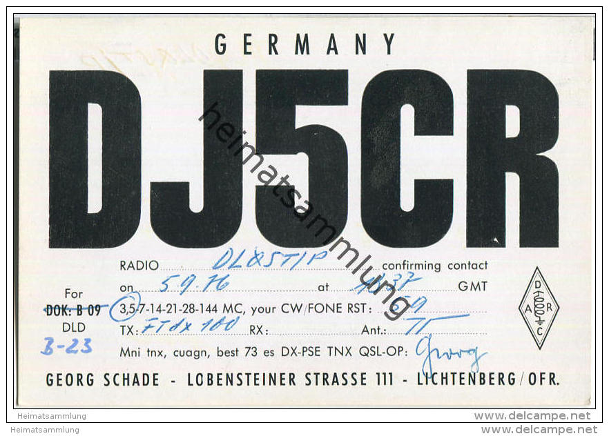 QSL - QTH - Funkkarte - DJ5CR - Lichtenberg (Oberfranken) - 1976 - Pin-Ups