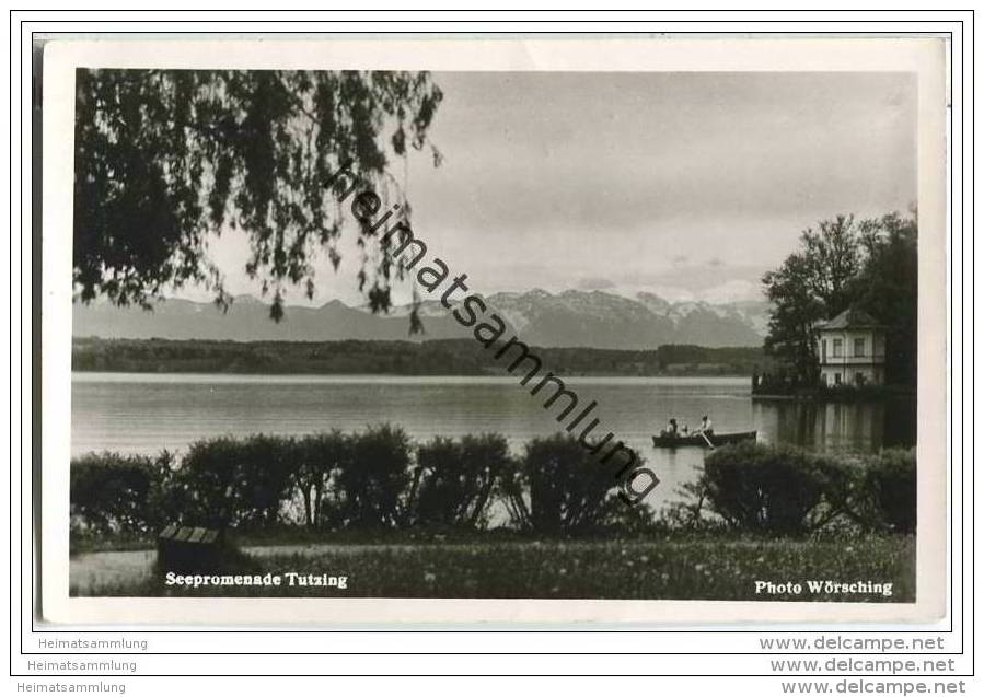 Tutzing - Seepromenade - Foto-AK - Tutzing