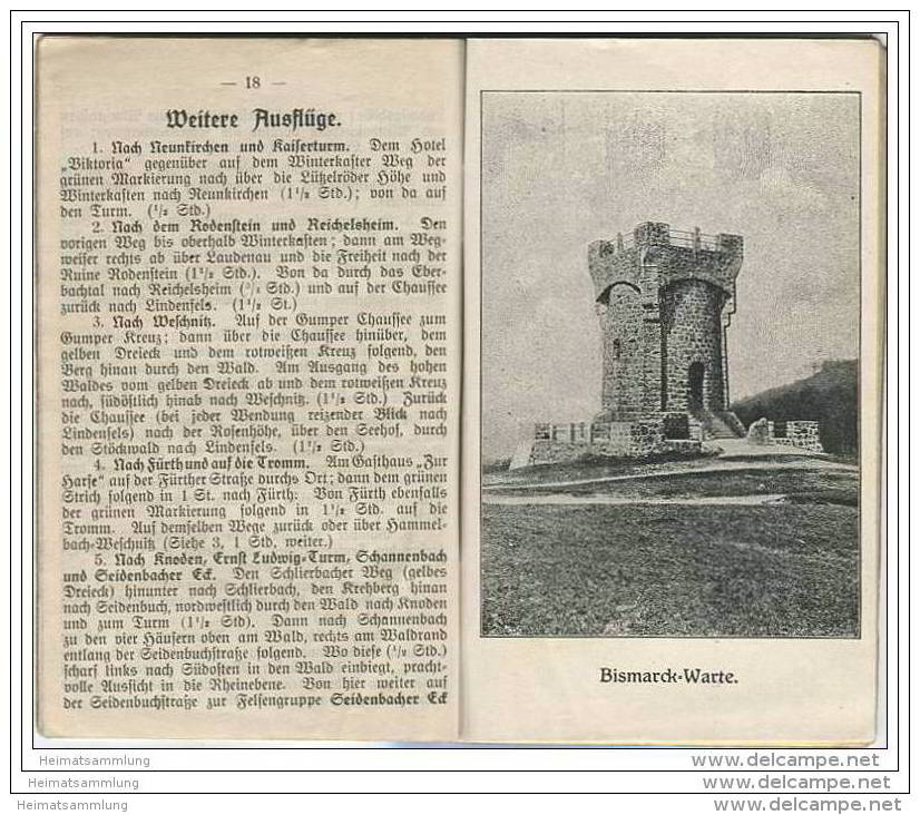 Lindenfels 1919 - Führer Ohne Karte - 40 Seiten Mit 5 Abbildungen - Hesse