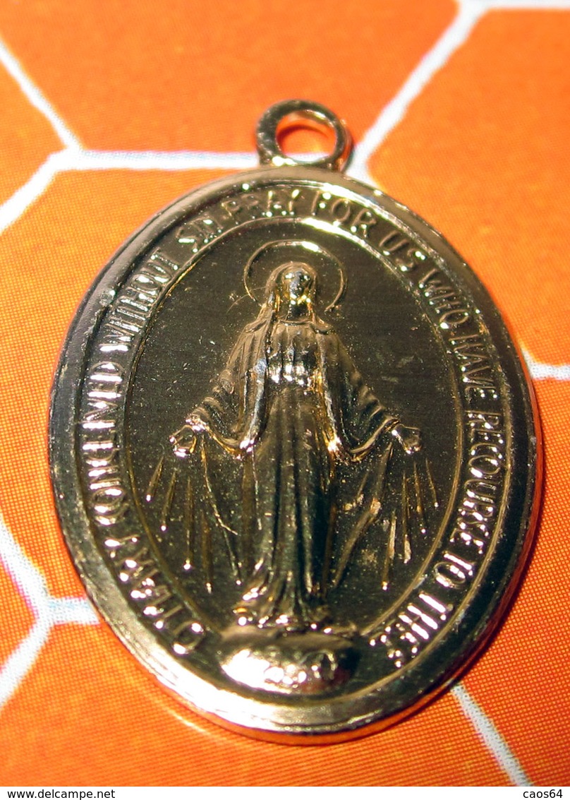 O MARY CONCEIVED WITHOUT SIN PRAY FOR US WHO HAVE RECOURSE TO THEE 23 X 17 MM. - Religión & Esoterismo