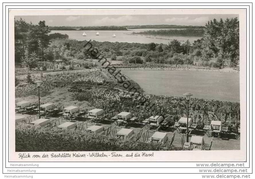 Berlin-Grunewald - Blick Von Der Gaststätte Kaiser-Wilhelm-Turm Auf Die Havel - Foto-AK 50er Jahre - Grunewald