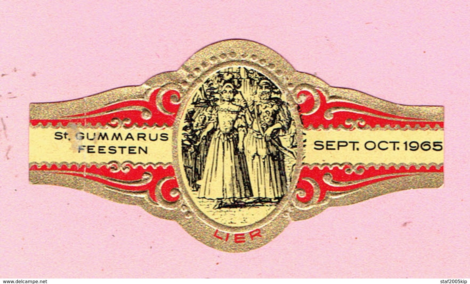 Sigarenband - St Gummaros Feesten - 1965 - LIER - Cigar Bands