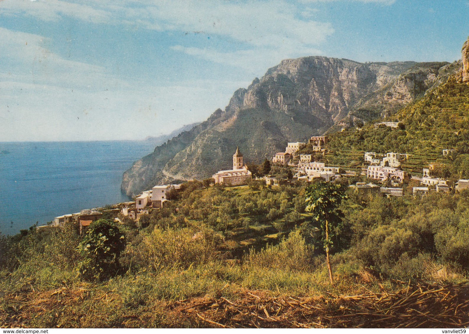 POSITANO-MONTEPERTUSO-SALERNO-PANORAMA-CARTOLINA VERA FOTOGRAFIA-VIAGGIATA IL12-07-1977 - Salerno