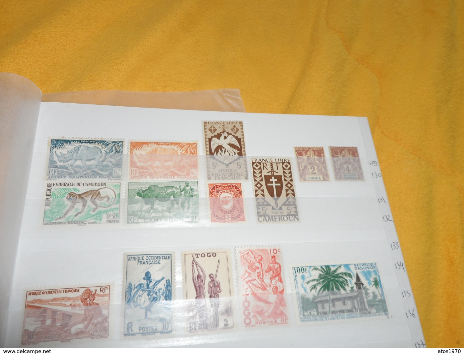 LOT DE 54 TIMBRES OBLITERES ET NEUFS ANCIENNES COLONIES FRANCAISES...DAHOMEY, ALGERIE, CAMEROUN, GABON.... - Other & Unclassified