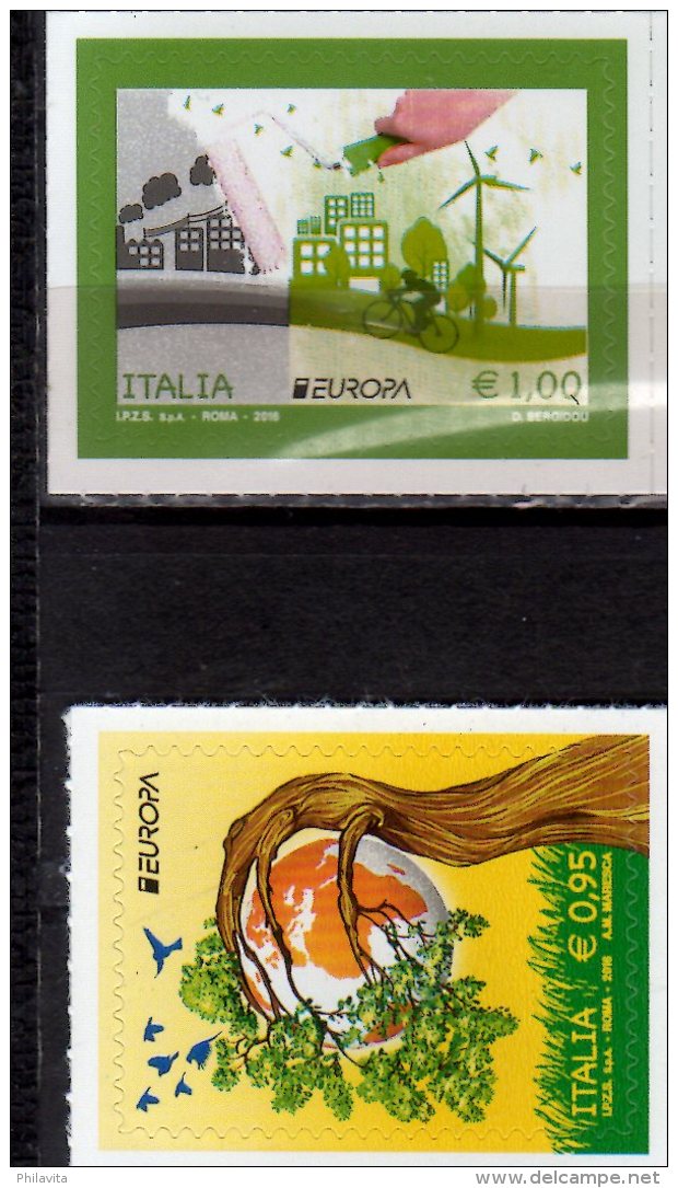 2016 Italy -Europa CEPT  Thinking Green  2 V S.adhesive - MNH** Mi 3908-3909 - 2011-20:  Nuovi