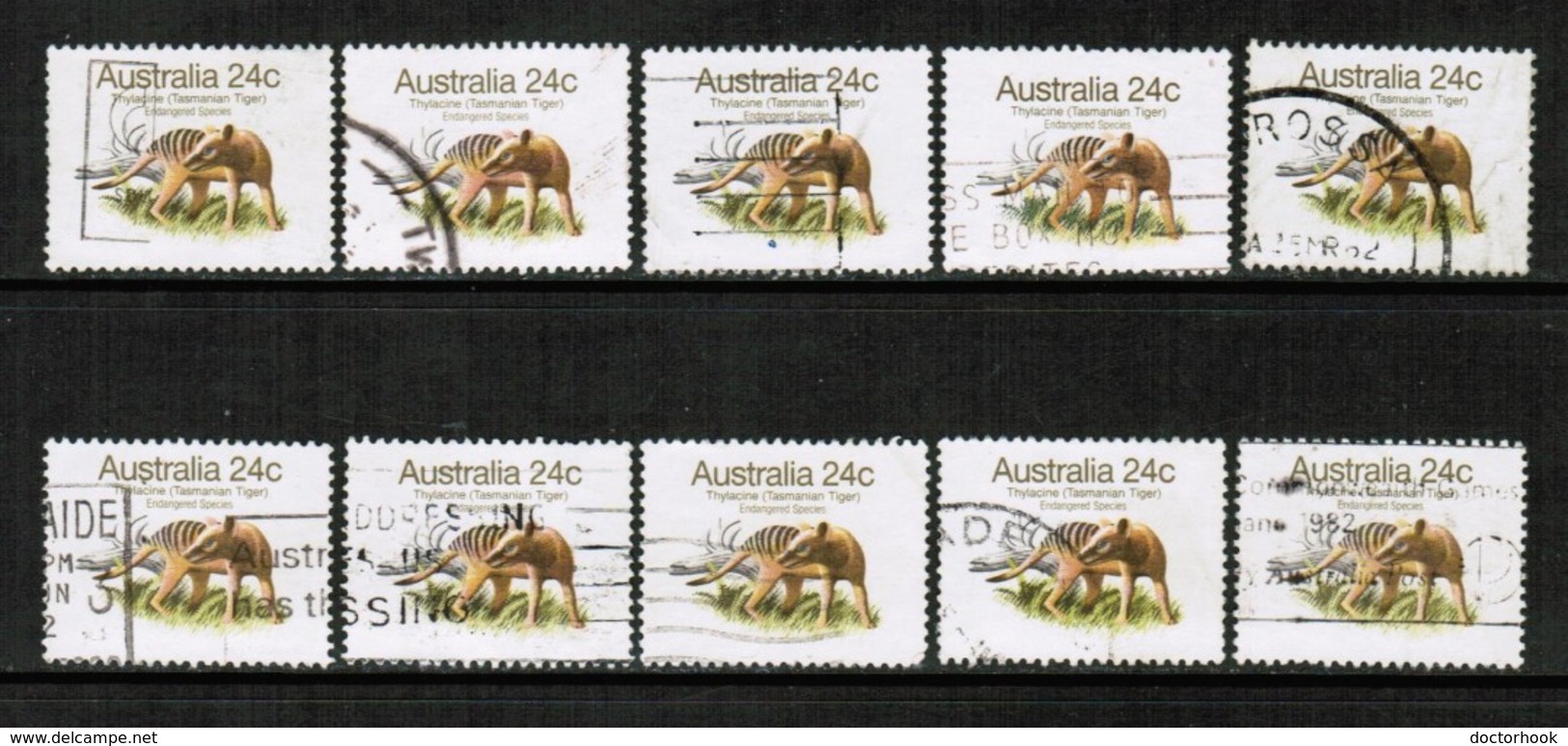 AUSTRALIA   Scott # 788 USED WHOLESALE LOT OF 10 (WH-207) - Vrac (max 999 Timbres)