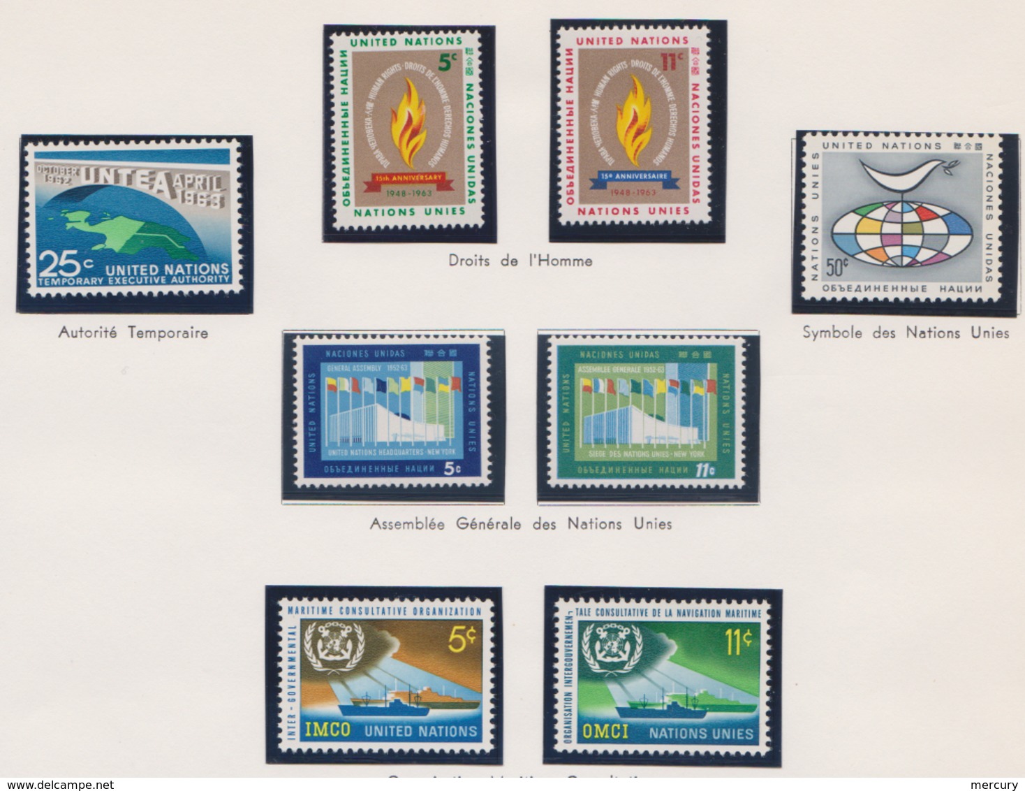 NATIONS-UNIES - Bonne collection quasi complète de 1951 à 1971 neuve LUXE + quelques Genève - 18 scans