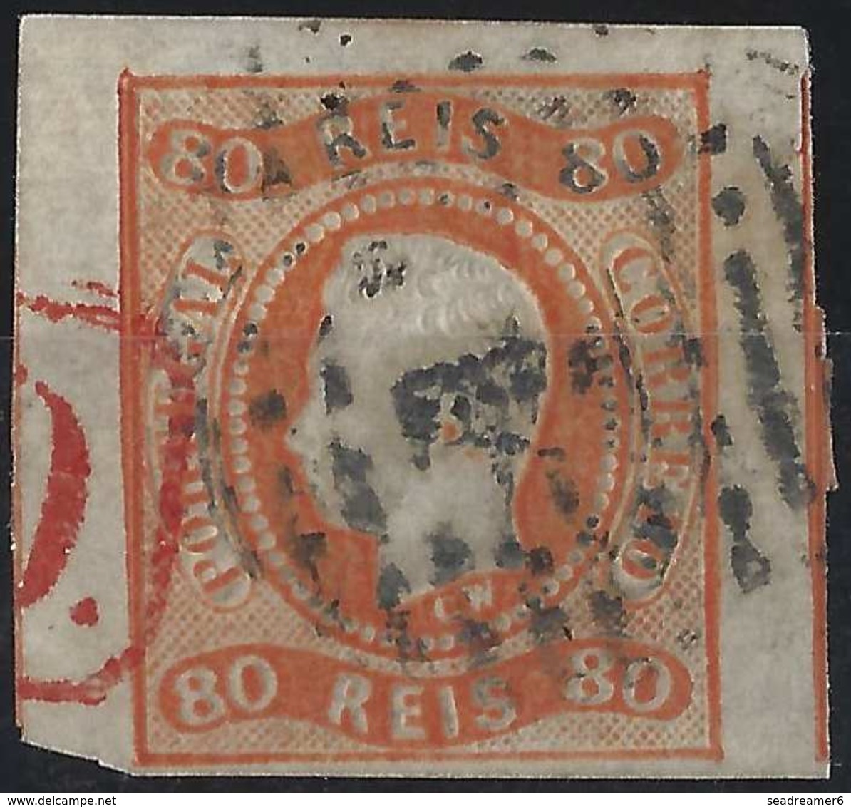 PORTUGAL Don Luis N°23 Orange Oblitéré GC 1 Marges énormes Voisins... - Used Stamps