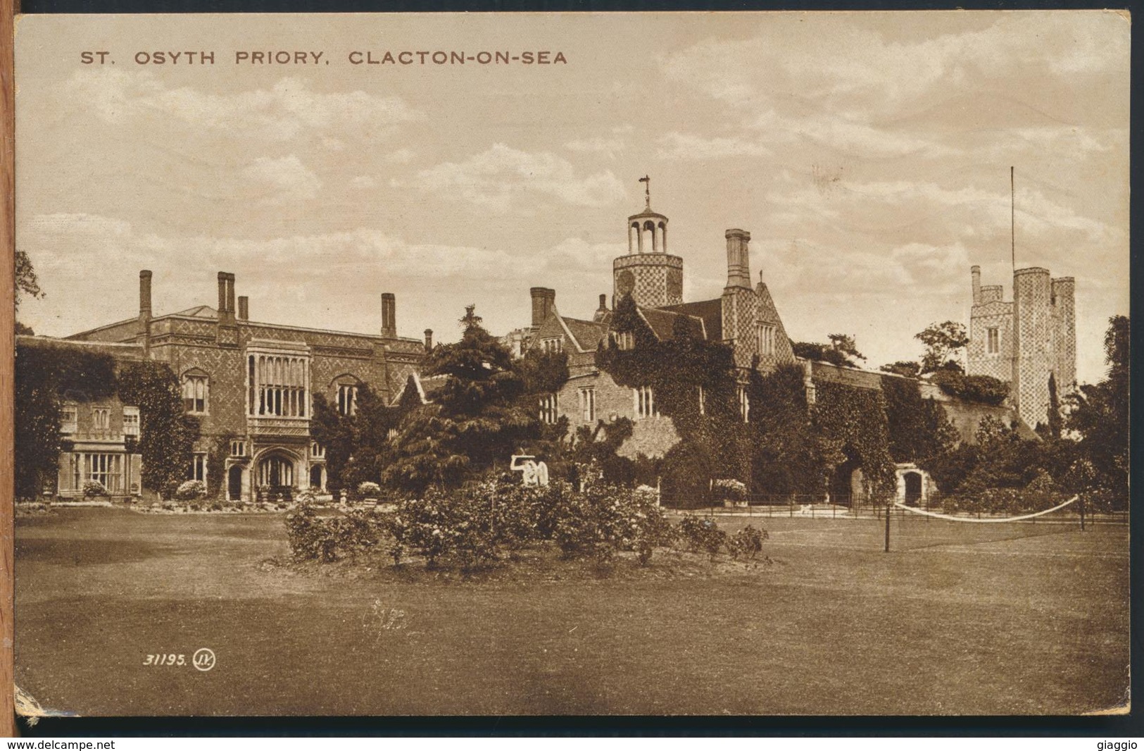 °°° 11809 - UK - ST. OSYTH PRIORY , CLACTON ON SEA - 1923 With Stamps °°° - Clacton On Sea