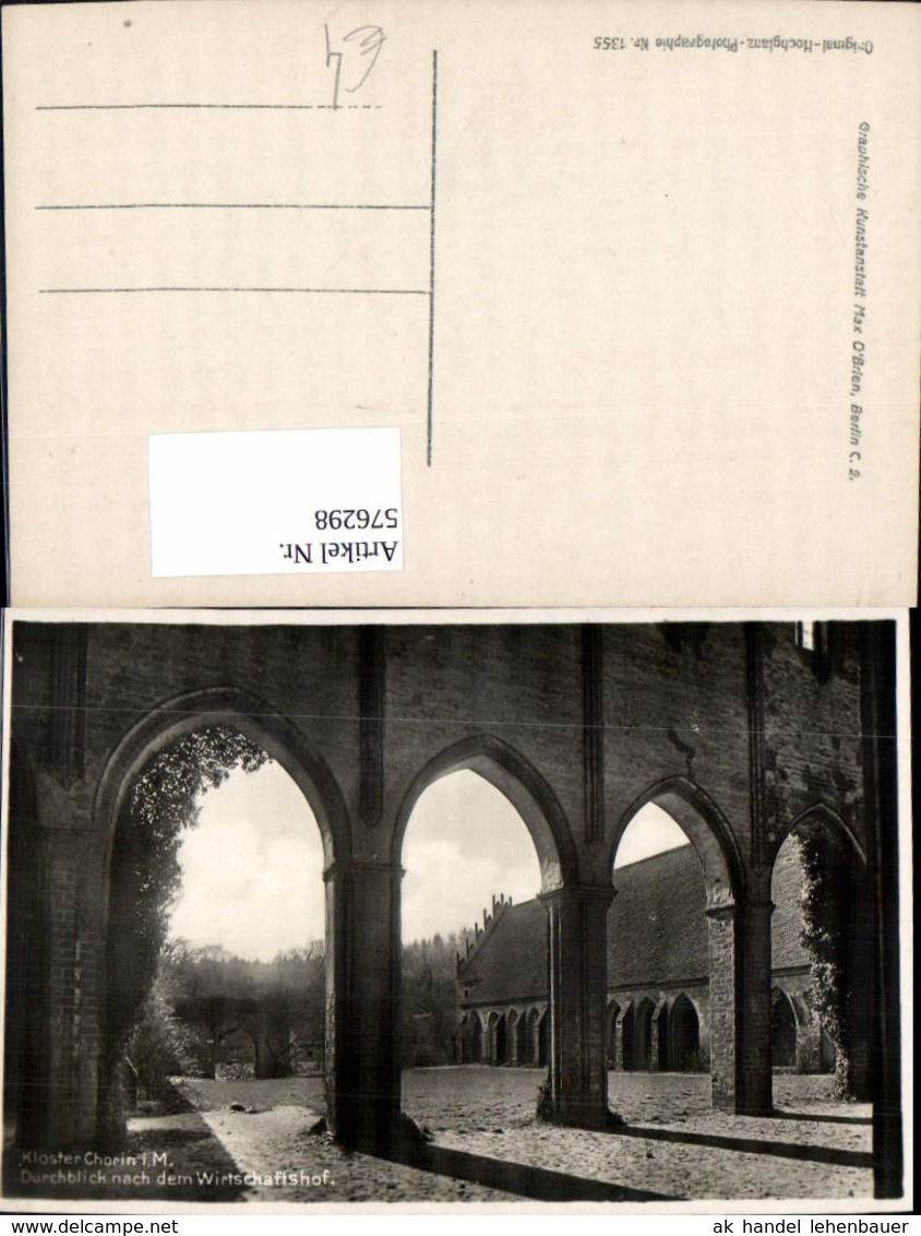 576298,Kloster Chorin Durchblick M. D. Wirtschaftshof - Sonstige & Ohne Zuordnung