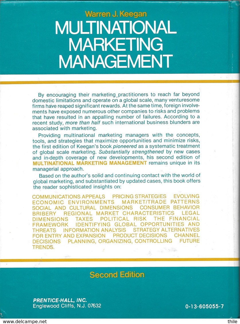 Multinational Marketing Management - Warren J. Keegan - Business/Contabilità
