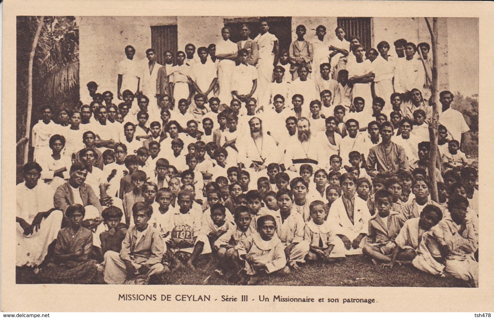 SRI LANKA--MISSIONS DE CEYLAN--un Missionnaire Et Son Patromage---voir 2 Scans - Sri Lanka (Ceylon)