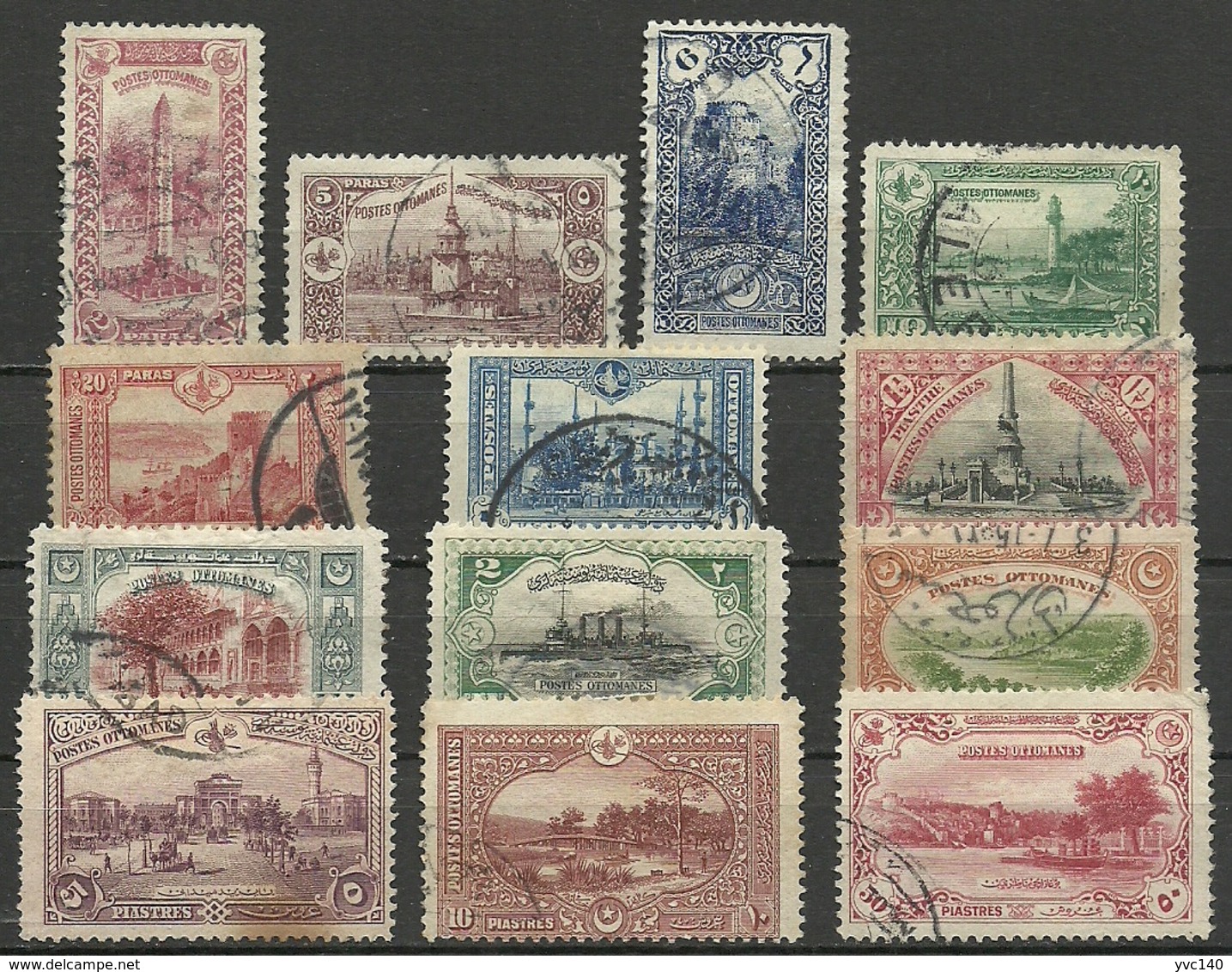 Turkey; 1914 Istanbul Pictorial London Printing Postage Stamps - Used Stamps