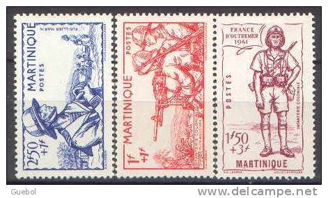 Détail De La Série Défense De L'Empire * Martinique N° 186 à 188 - 1941 Défense De L'Empire