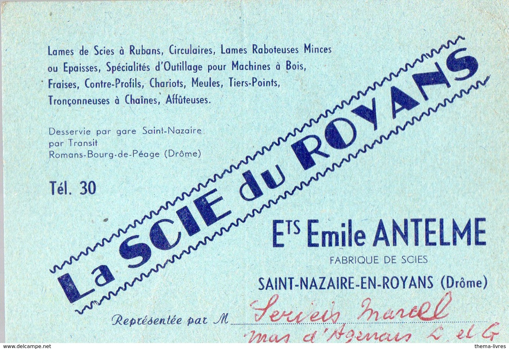 Saint Nazaire En Royans (26 Drôme) Carte LA SCIE DU ROYANS émile Antelme   (PPP14743) - Advertising