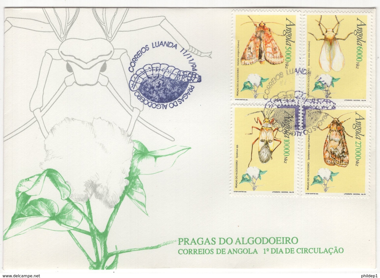 Angola. 1994. FDC Avec TP (Y&T) N° 942/45 - Angola