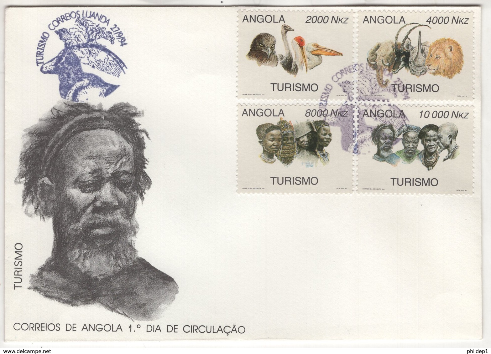 Angola. 1994. FDC Avec TP (Y&T) N° 938/41 - Angola