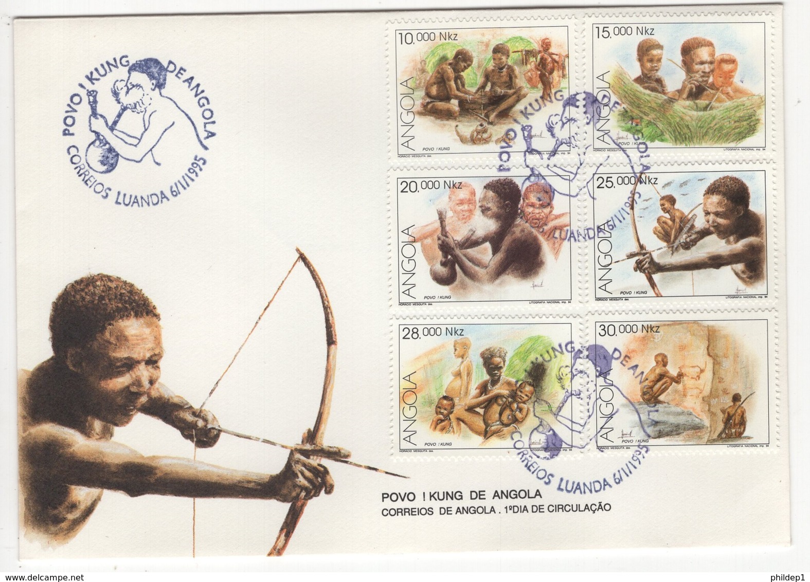 Angola. 1995. FDC Avec TP (Y&T) N° 951/56 - Angola