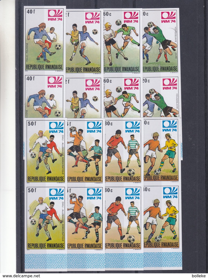 Rwanda - Football - Coupe Du Monde 74 - COB 578 / 85 ** - MNH - NON Dentelés En Paire - Valeur 55 Euros - 1974 – Germania Ovest