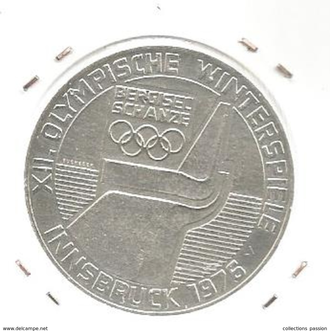 Monnaie, AUTRICHE, Republik OSTERREICH, 100 Schilling ,INNSBRUCK 1976,bergisel Schange, Argent ,4 Scans, Frais Fr 2.95 E - Autriche