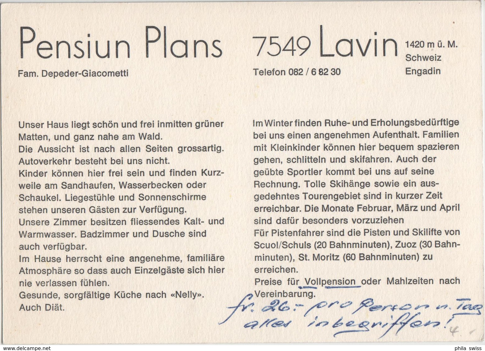 Pensium Plans, Fam. Depeder-Giacometti - Lavin - Lavin