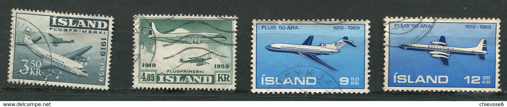 Islande Ob PA 30 à 33 - Airmail