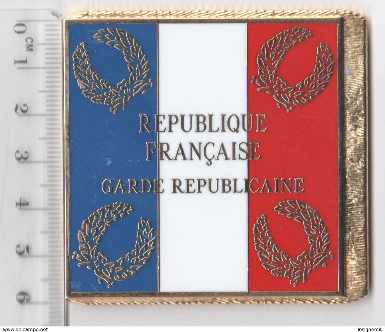 DRAPEAU GARDE REPUBLICAINE En Métal Doré - Drapeaux