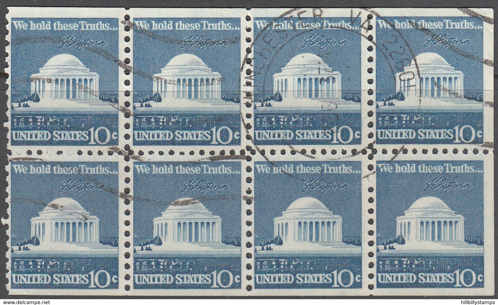 UNITED STATES     SCOTT NO  1510C     USED      YEAR  1973    BOOKLET PANE - Gebruikt