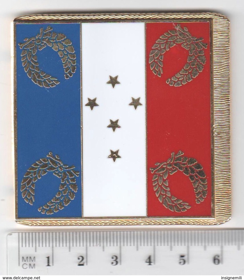 DRAPEAU LE GENERAL CEMAT CHEF D ETAT MAJOR DE L' ARMEE DE TERRE En Métal Doré - Drapeaux