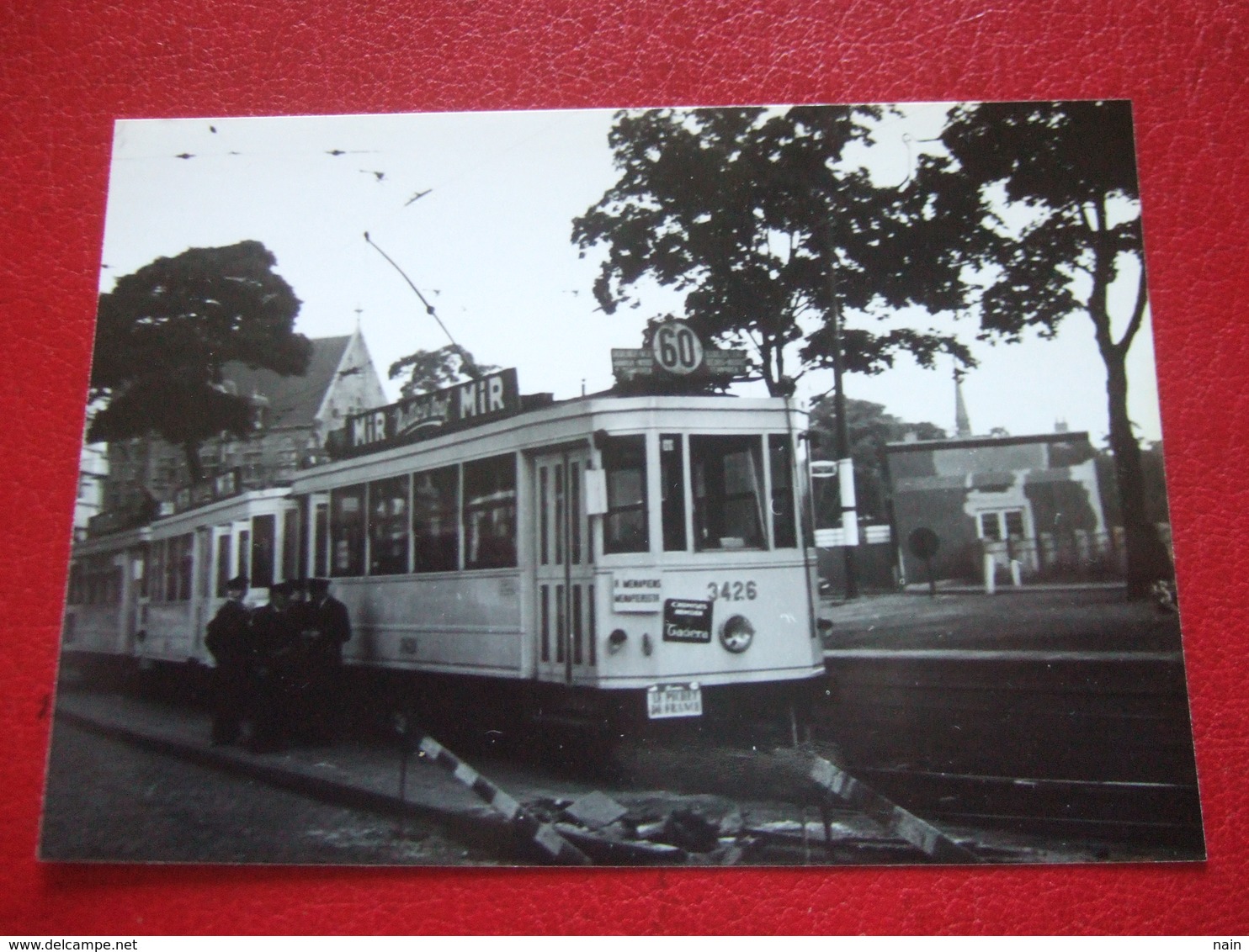 BELGIQUE - BRUXELLES - PHOTO 12.6 X 9 - TRAM - TRAMWAY - LIGNE 60 - Photo R. Temmerman - 7. 06 . 1961 - Nahverkehr, Oberirdisch