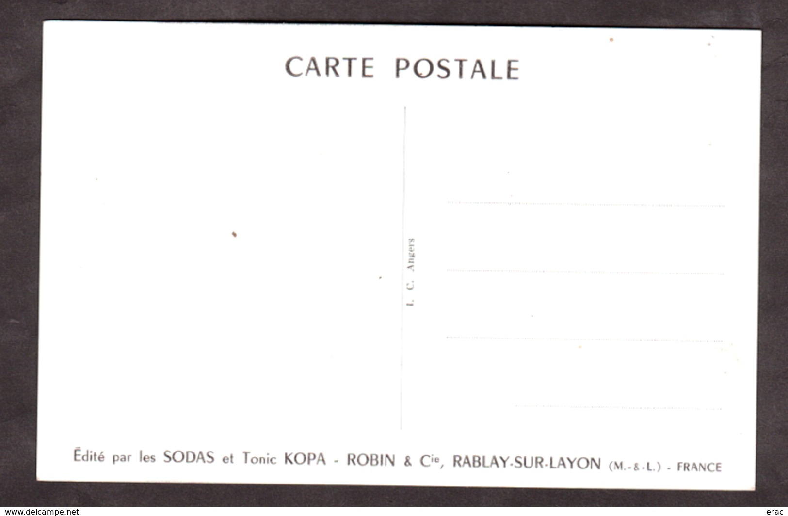 Carte Postale Publicitaire - Mon Soda Quotidien - Raymond Kopa - Sportifs