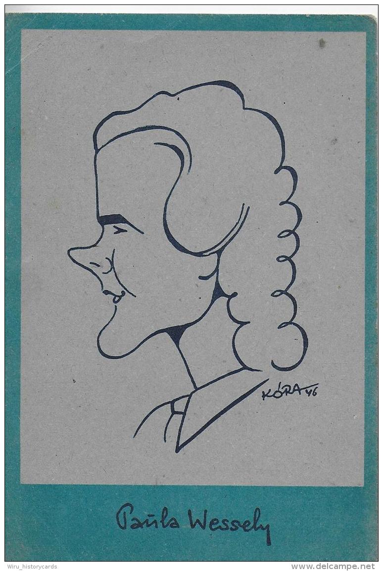 AK 0022  Paula Wessely - Kora&acute;s Karikaturen-Kabinett Um 1946 - Humor