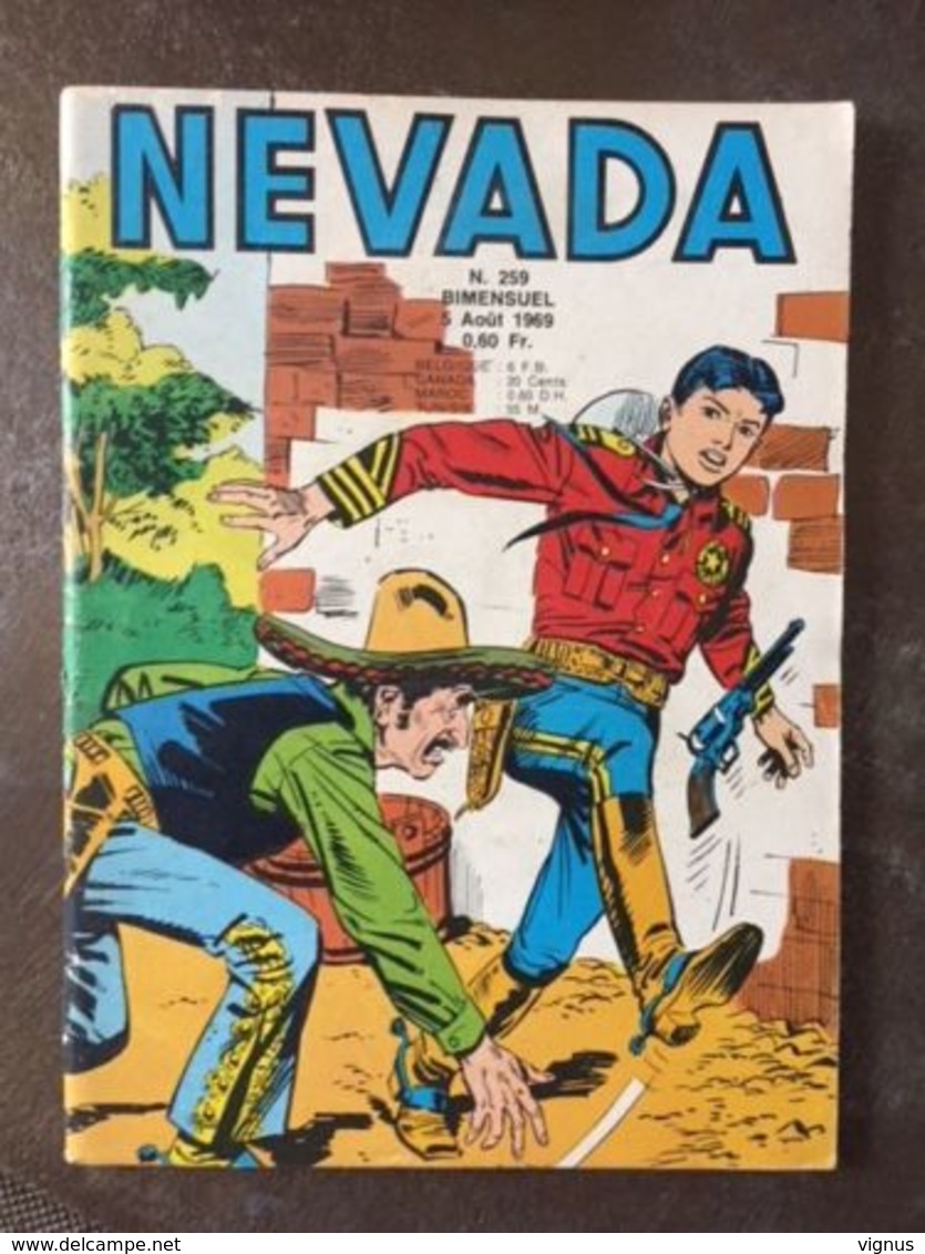 NEVADA N° 259 (MIKI LE RANGER ) - EDITIONS LUG - 5 AOUT 1969 - BON ETAT - Nevada