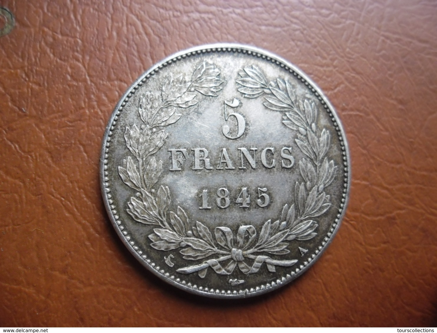 RARE ETAT SUP 5 FRANCS ARGENT 1845 A - ECU ARGENT LOUIS PHILIPPE - Tranche En Relief Dieu Protège La France - Domard - 5 Francs