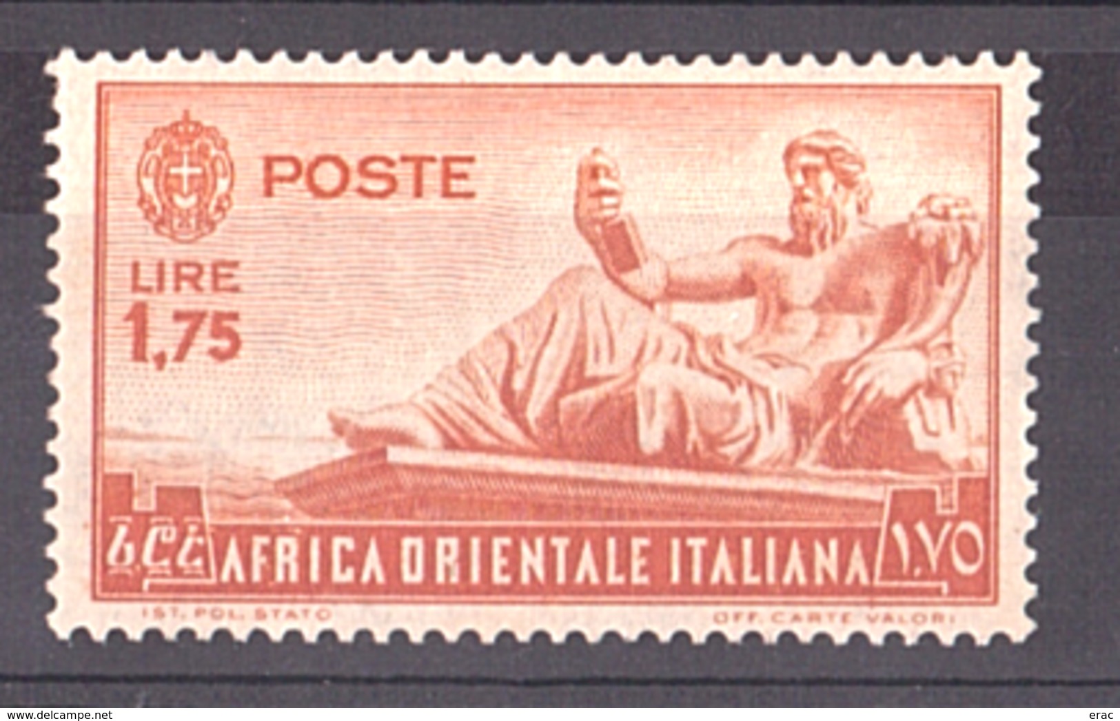 Afrique Orientale Italienne - 1938 - N° 14 - Neuf * - Statue "Le Nil" - Afrique Orientale Italienne