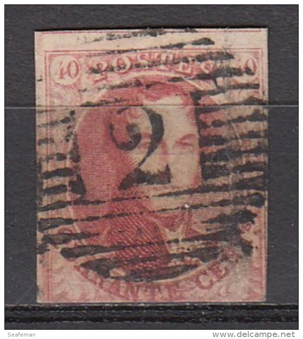 BELGIE 1851   OBP  8  Used,see Scan      [1826  ] - 1851-1857 Medaillen (6/8)