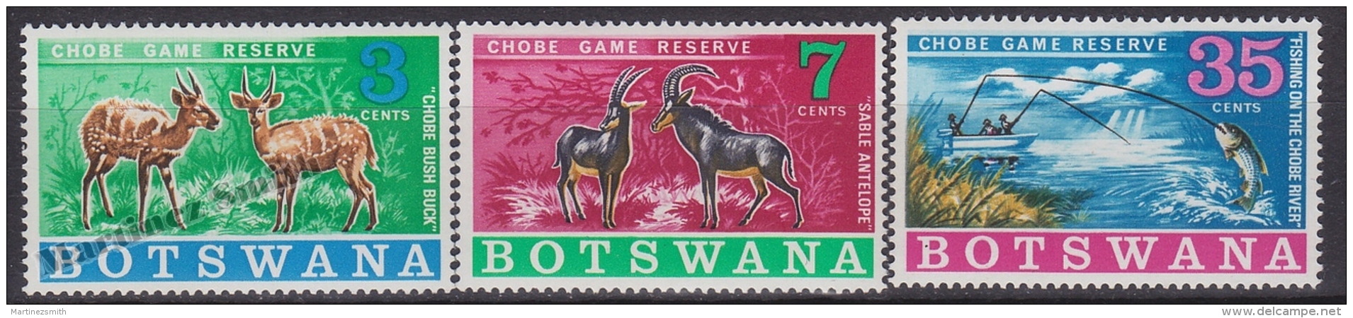 Botswana 1967 Yvert 189- 91, Chobe Game Reserve - MNH - Botswana (1966-...)