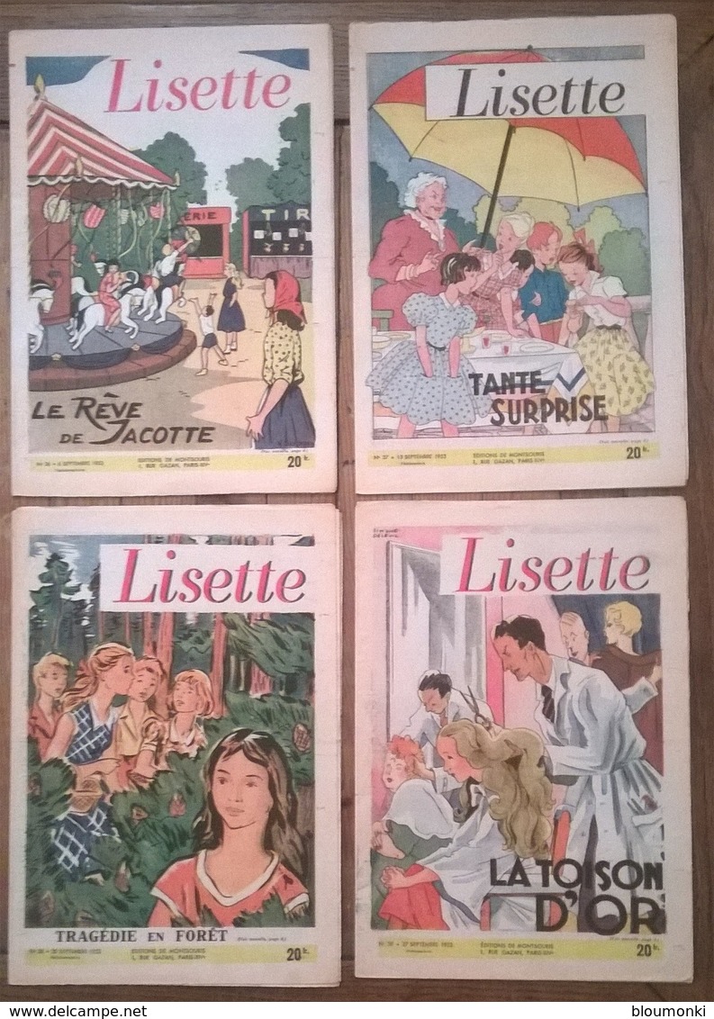 Lot De 17 Revues LISETTE Septembre à Décembre 1953 - Lisette