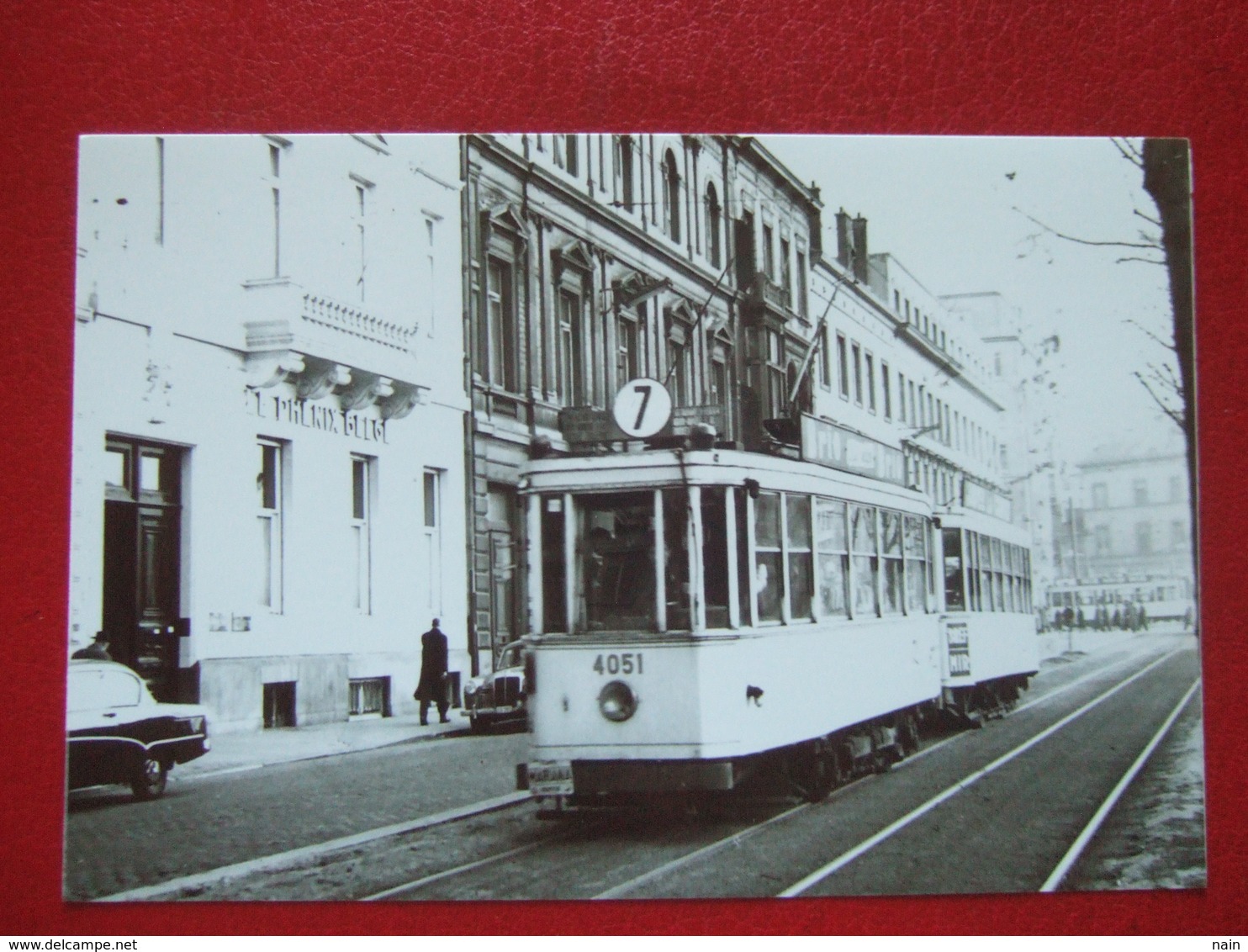 BELGIQUE - BRUXELLES - PHOTO 15 X 10 - TRAM - TRAMWAY -  LIGNE 7 - AVENUE MARNIX - 23 / 06 / 1960 - Trasporto Pubblico Stradale