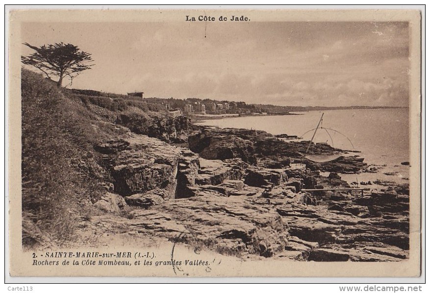 44 - B17277CPA - SAINTE MARIE SUR MER - Rochers, Cote Monbeau Et Grandes Vallees - Assez Bon état - LOIRE-ATLANTIQUE - Autres & Non Classés