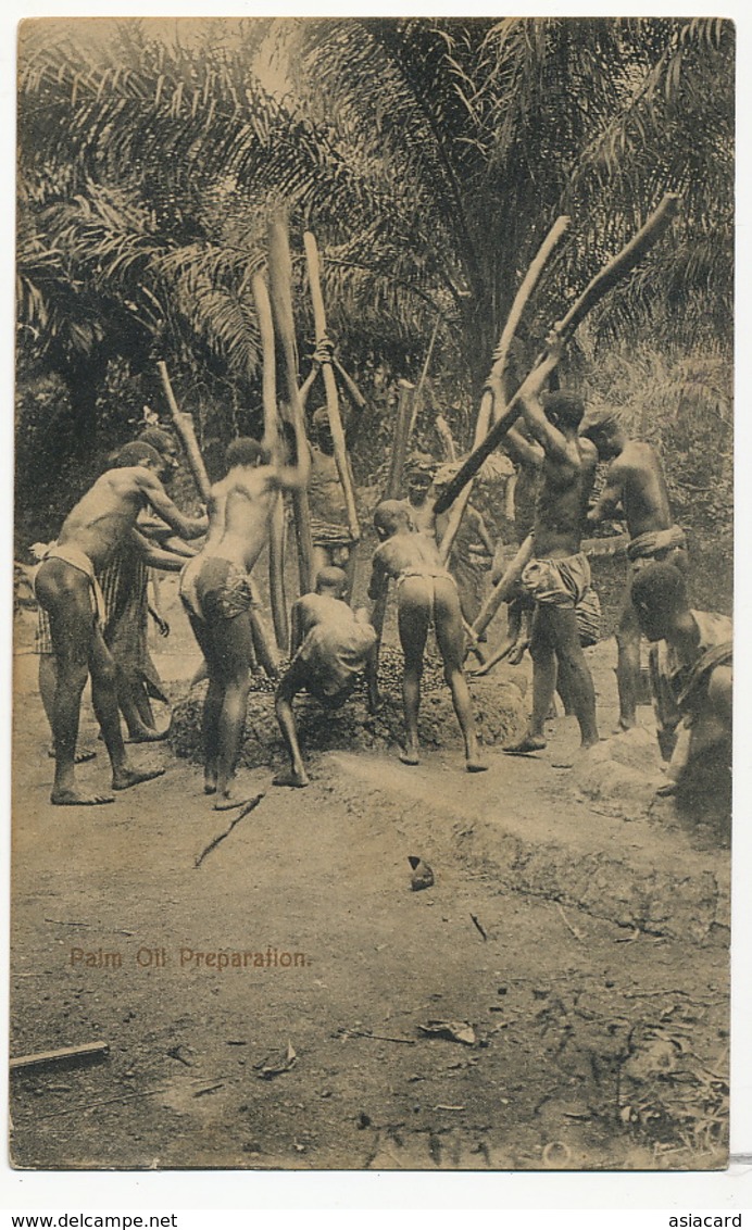 Palm Oil Preparation Nude Men And Children Basel Mission  . Used From Gold Coast To Le Bas Canet Marseille - Ghana - Gold Coast