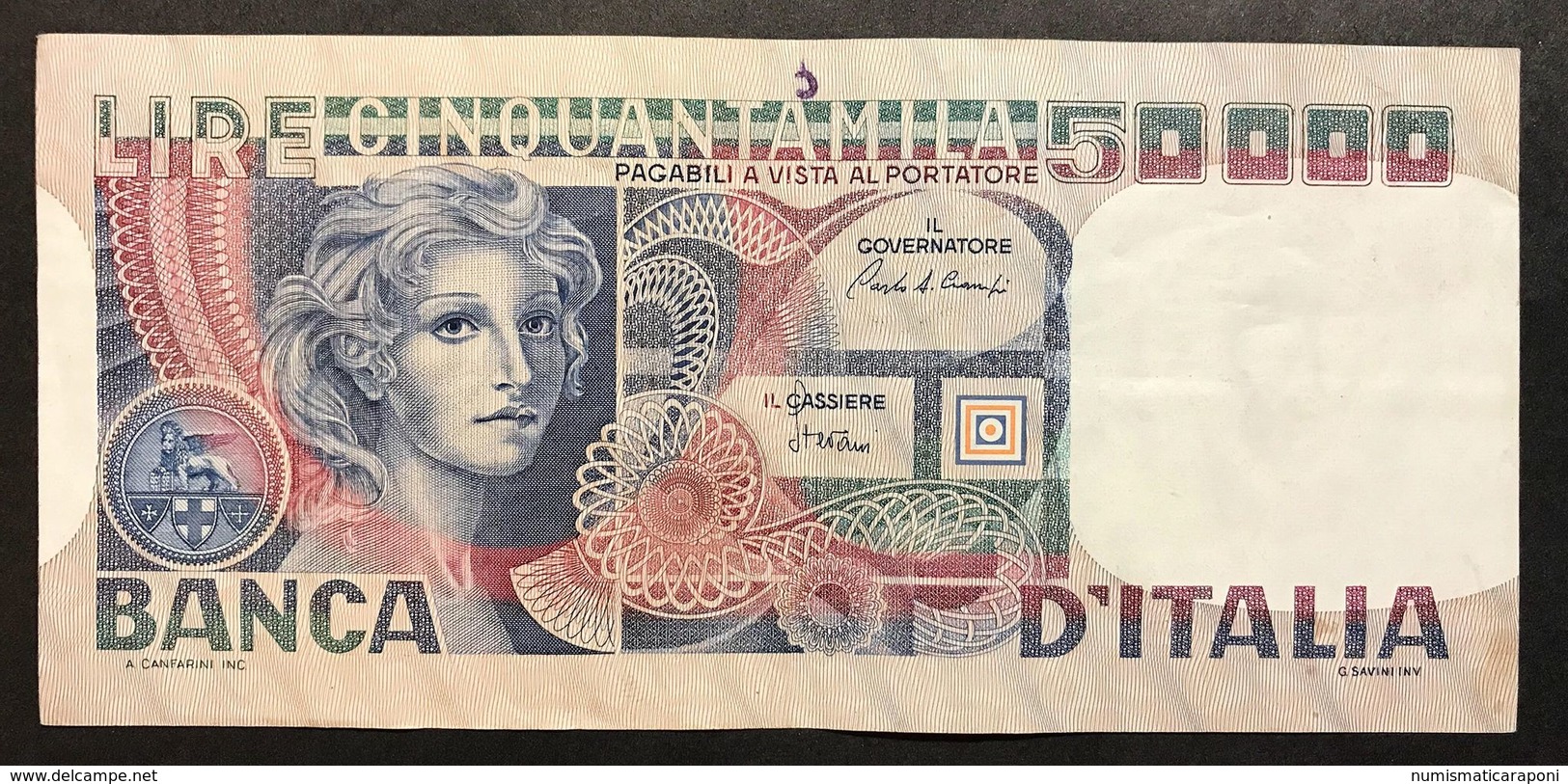 50000 Lire Volto Di Donna 11 04 1980  LOTTO 2155 - 50000 Lire