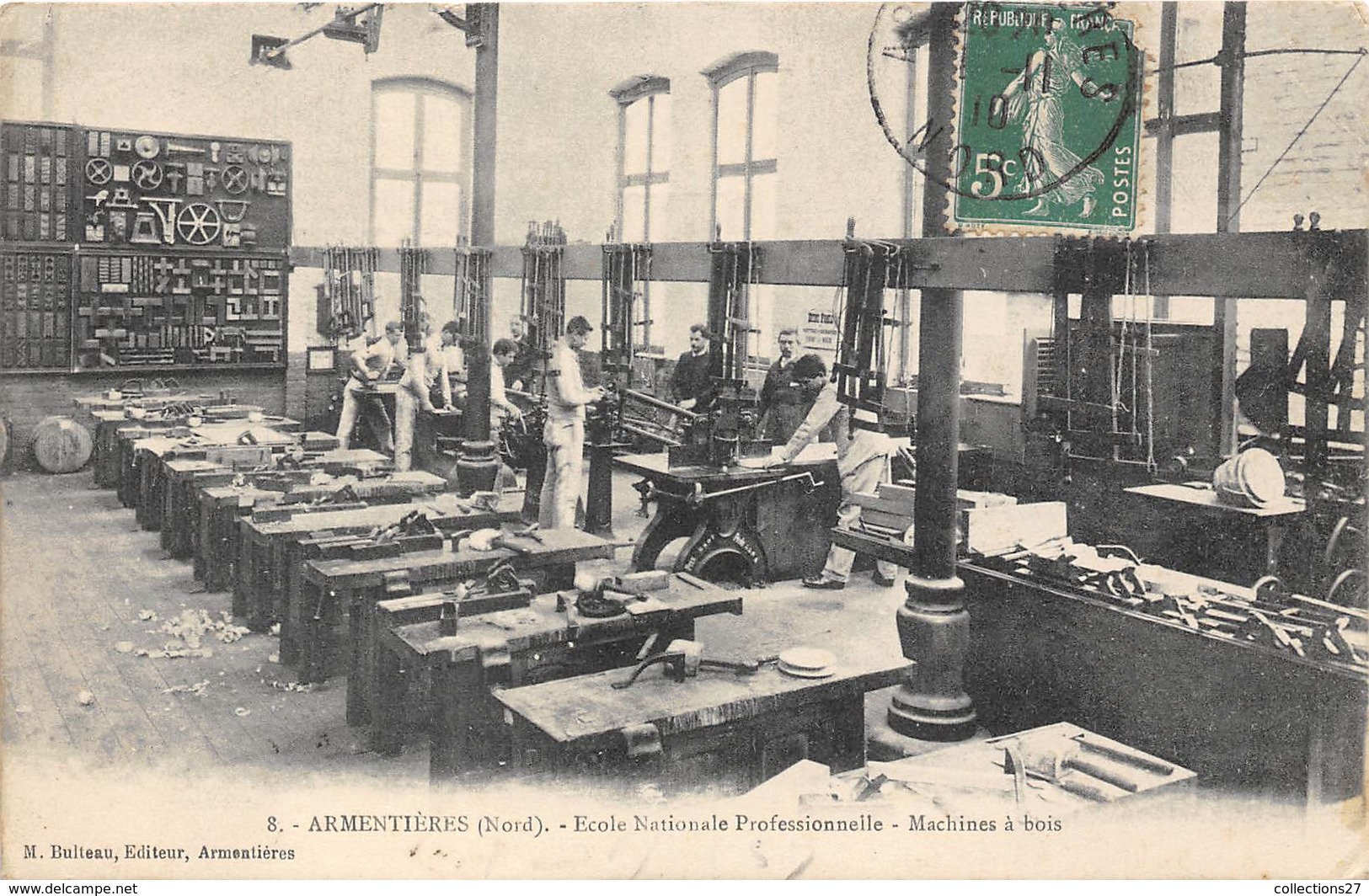 59-ARMENTIERES- ECOLE PROFESSIONNELLE , MACHINE A BOIS, - Armentieres