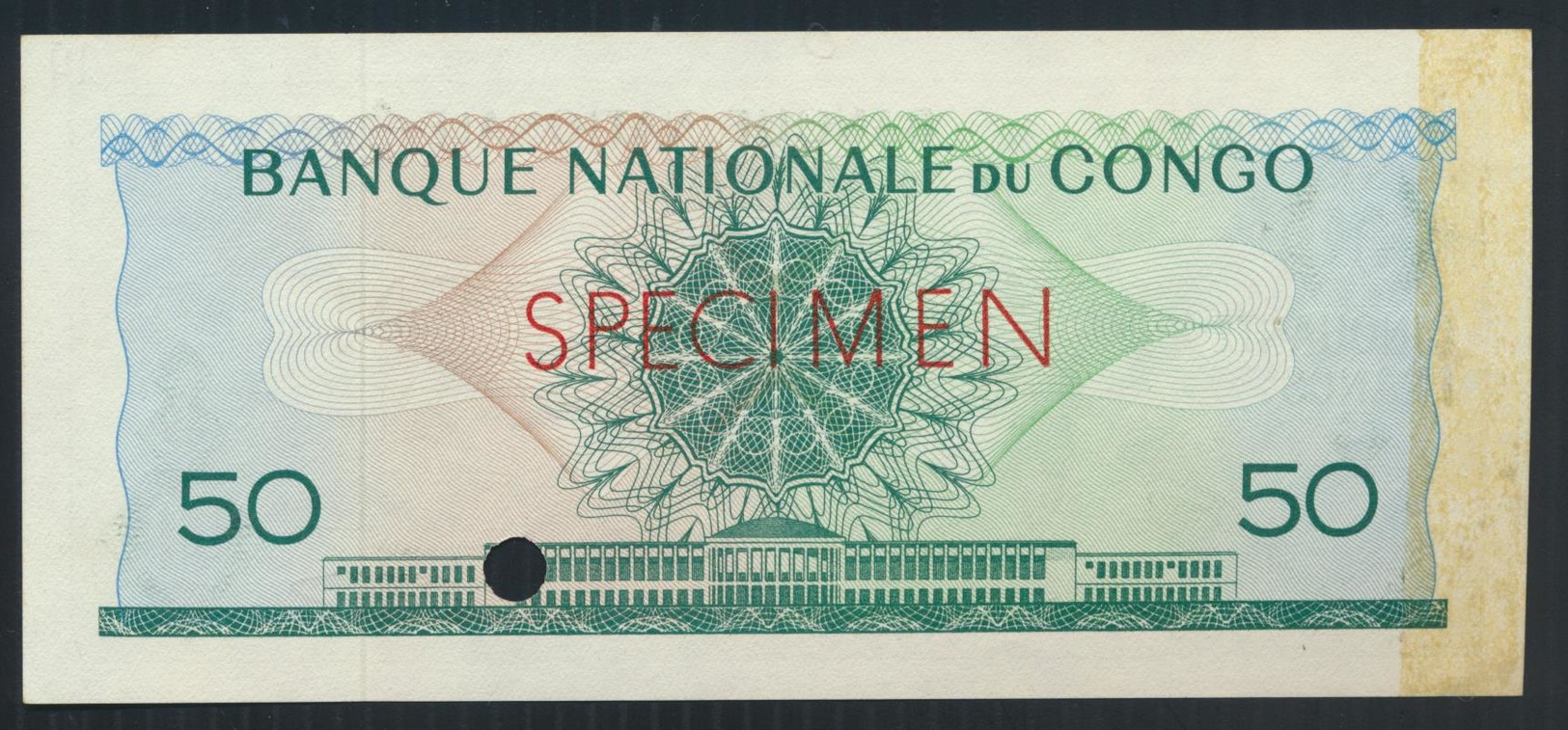 °°° SPECIMEN CONGO 50 FRANCS 1961 °°° - Repubblica Democratica Del Congo & Zaire