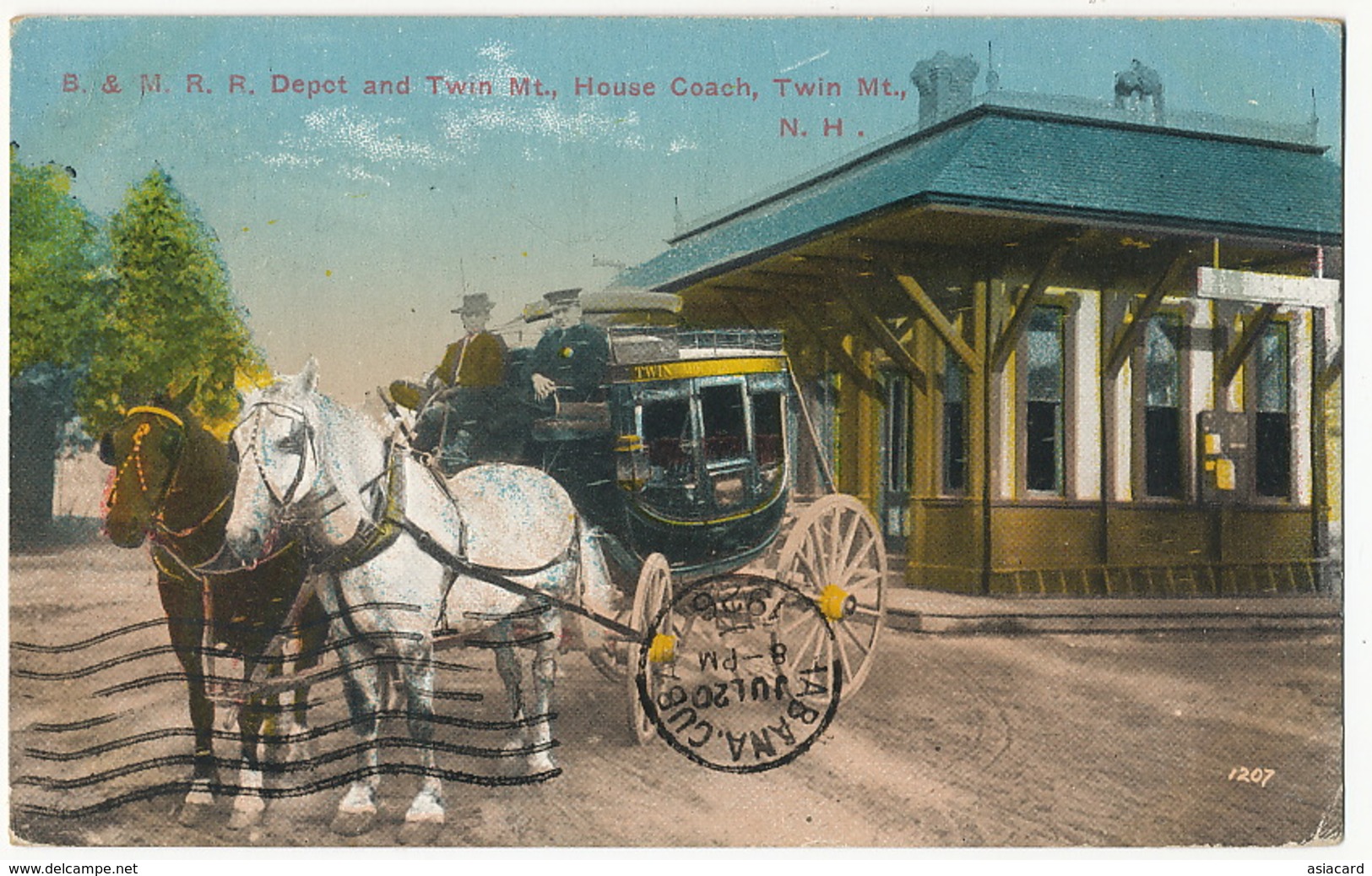 B. And M.R.R. Depot And Twin Mt . House Coach , Twin Mt Used Maplewood To Cuba - Autres & Non Classés