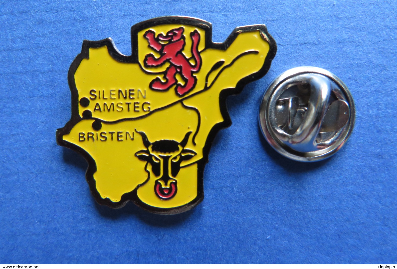 Pin's, Vache,lion, Kuh, Löwe,carte Canton Uri, Suisse, Limite - Animali